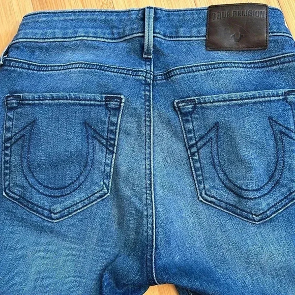 True Religion Jennie Curvy Skinny Distressed Denim Jeans size 26 - Picture 11 of 13